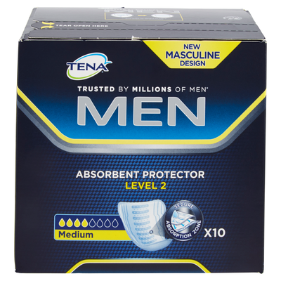 Tena Men Level 2 - protezioni assorbenti maschili 10 Assorbenti,  Tena Men Level 2 - protezioni assorbenti maschili 10 Assorbenti