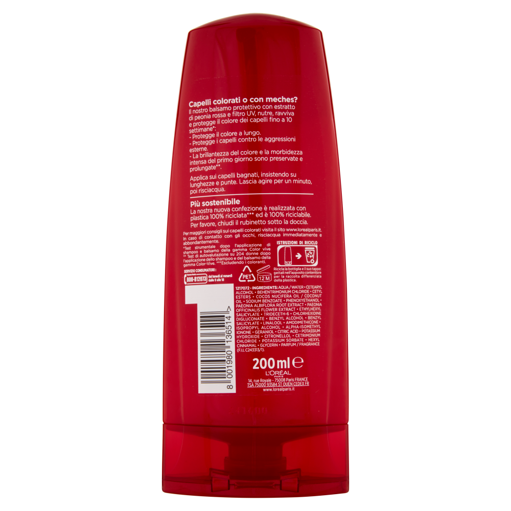 Elvive Color Vive Balsamo Protezione Colore 200 ml, , large
