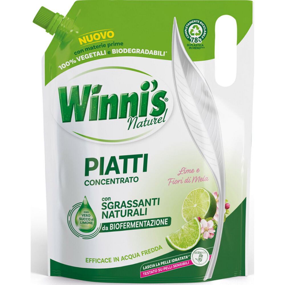 Winni's Naturel Detersivo Piatti Lime e Fiori di Mela 900ml, , large