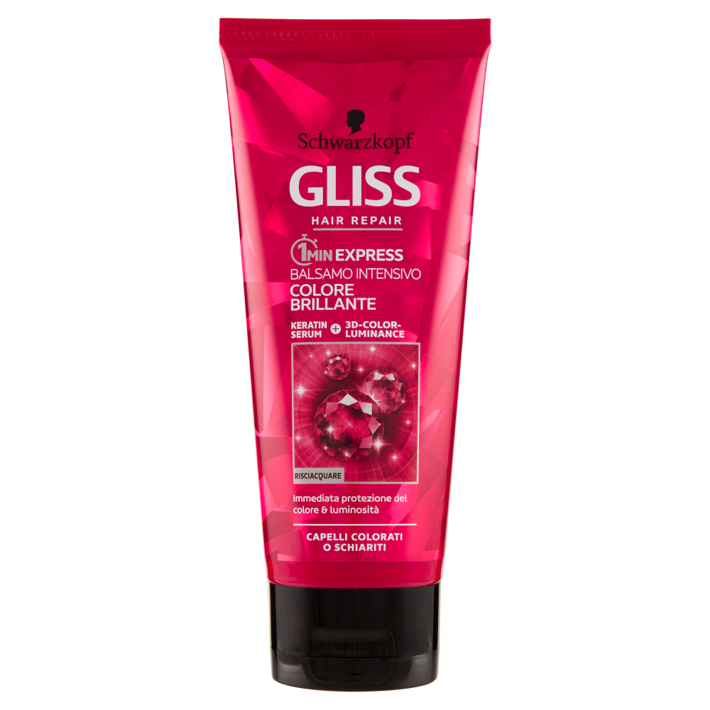 Gliss Hair Repair 1 Min Express Balsamo Intensivo Colore Brillante 200 ml, , large