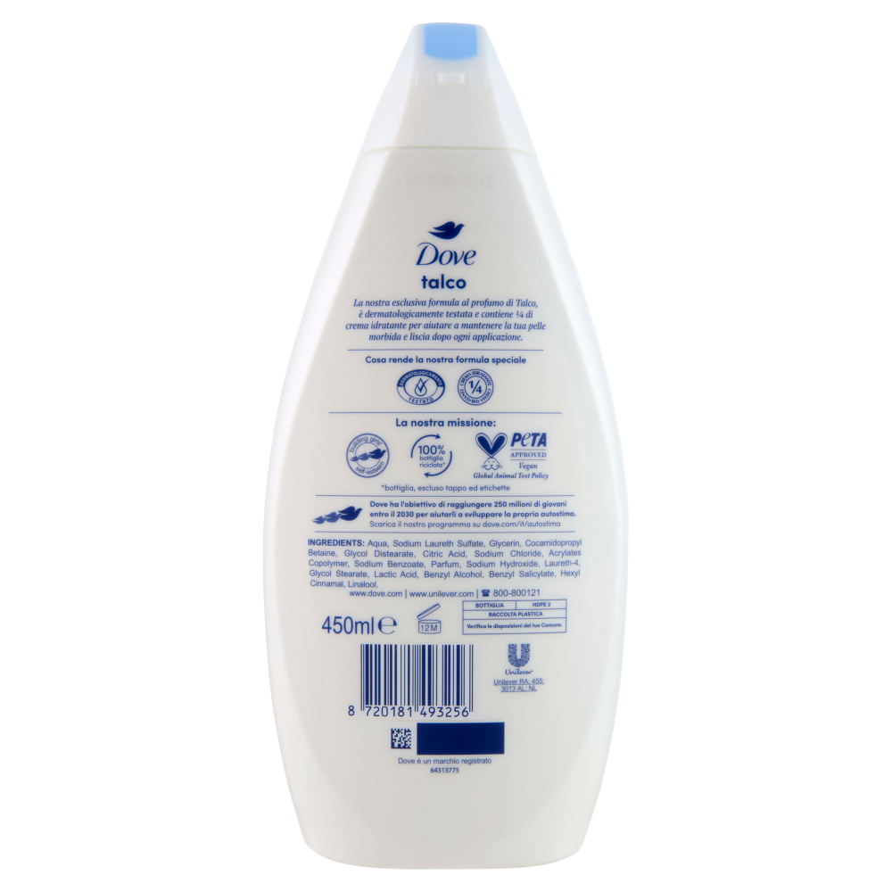 Dove Bagnodoccia Talco 450 ml, , large