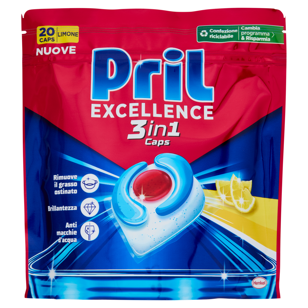 Pril Excellence 3in1 Limone 20 Caps, , large