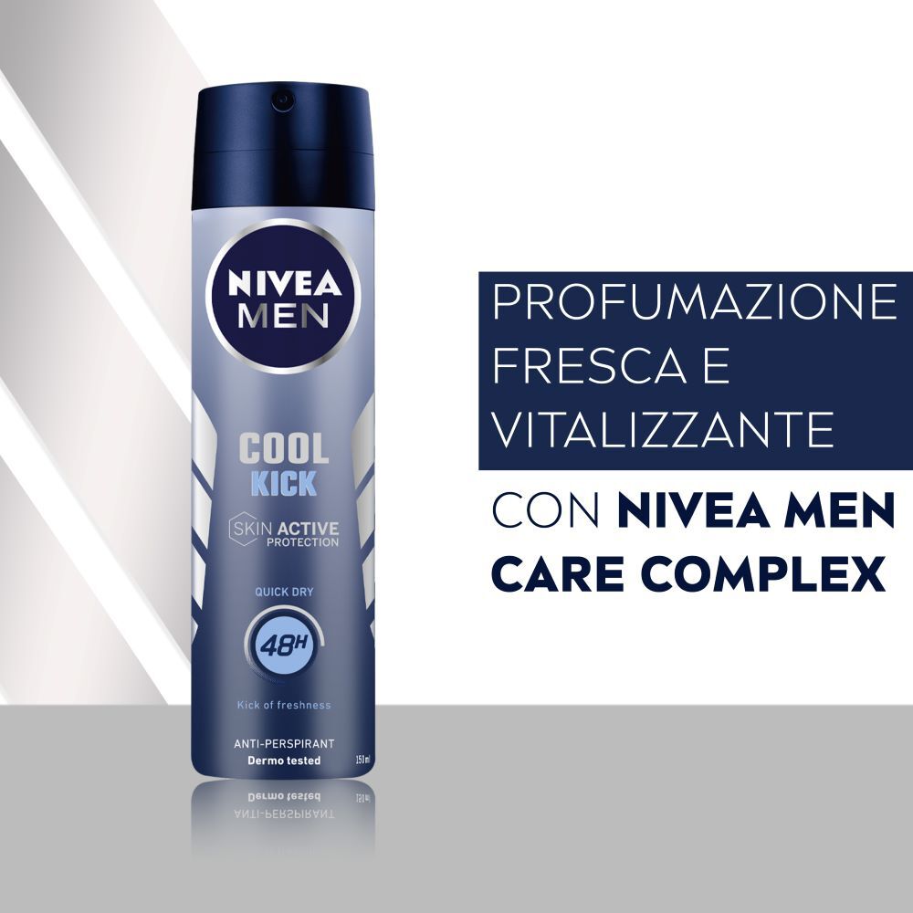 Nivea Men Cool Kick Deodorante Uomo Spray 150 ml, , large