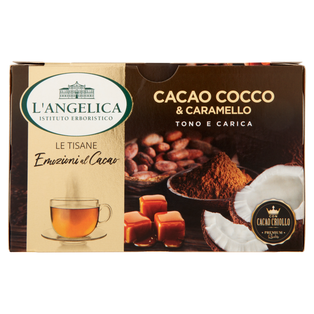 L'Angelica Le Tisane Emozioni al Cacao Cacao Cocco & Caramello 15 Filtri, , large