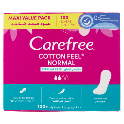 Carefree Cotton Feel Normal  100 Pezzi
