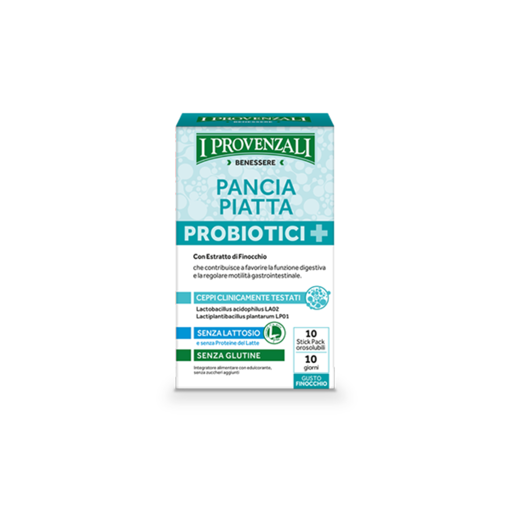 I Provenzali Integratore Alimentare Pancia Piatta con Probiotici 10stick, , large