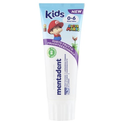 Mentadent Kids 0-6 Anni Super Mario Gusto Frutta 75ml