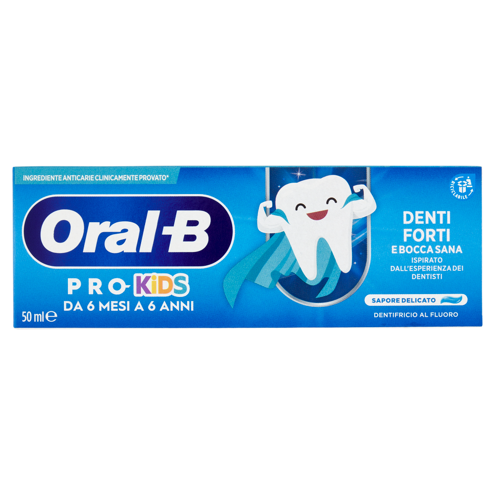 Oral-B Pro-Kids Da 6 Mesi A 6 Anni Dentifricio Al Fluoro 50ml, , large