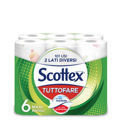 Scottex Tutto Fare Carta da Cucina Confezione da 6 Rotoli Maxi