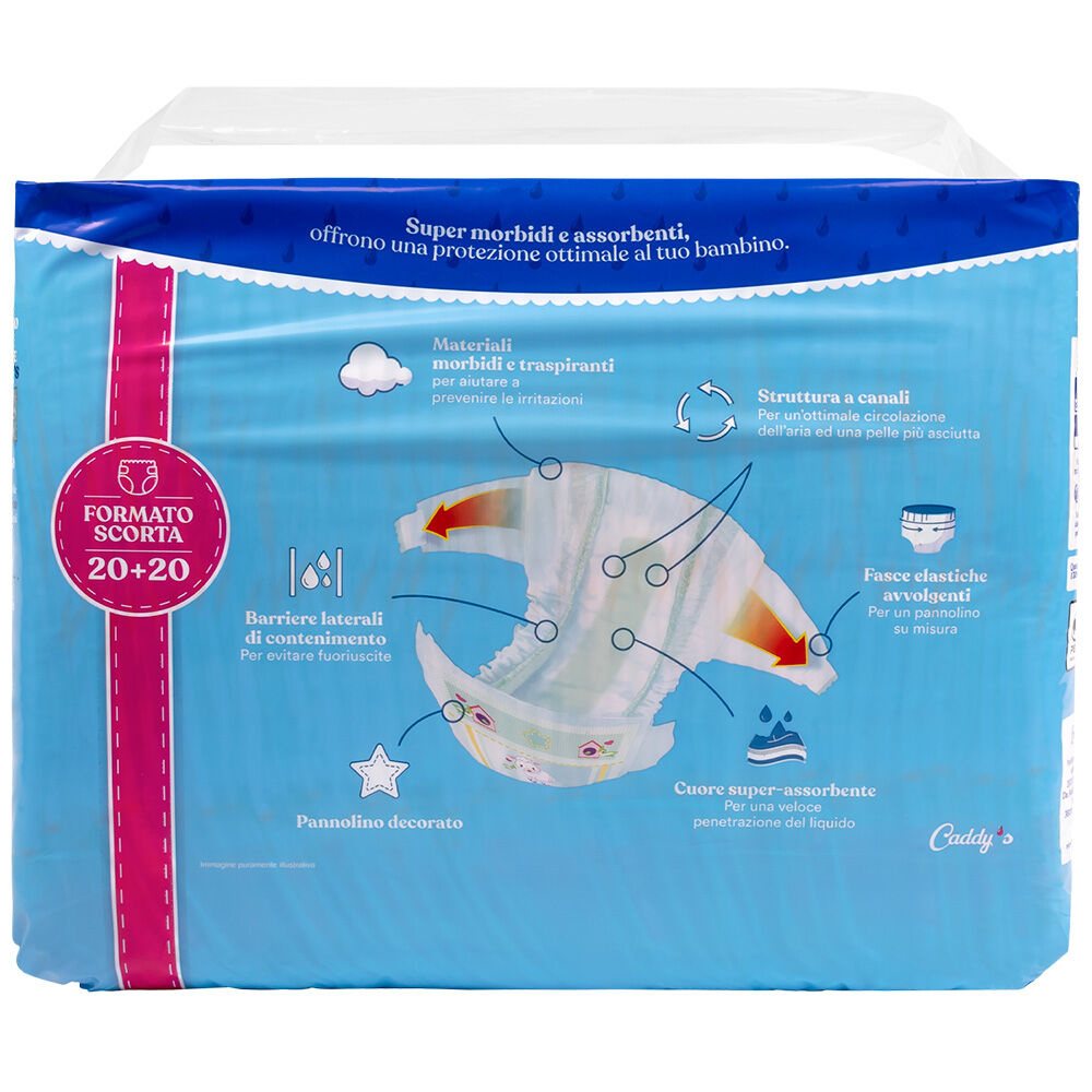 Caddy's Pannolini Maxi (7-18 Kg) 40 Pezzi, , large