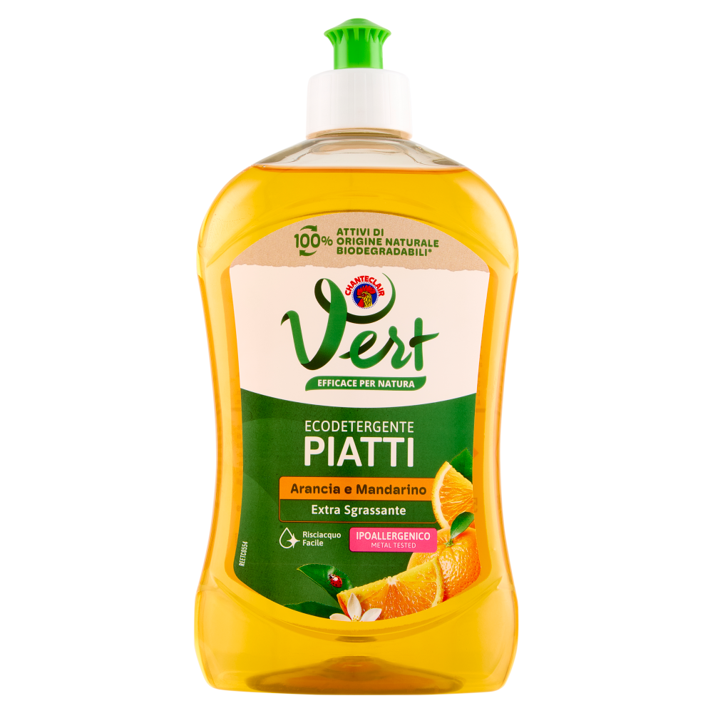 Chanteclair Vert Ecodetergente Piatti Arancia e Mandarino 500 ml, , large