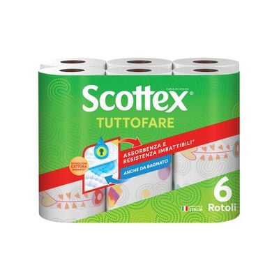 Scottex Tutto Fare Carta da Cucina Confezione da 6 Rotoli Maxi