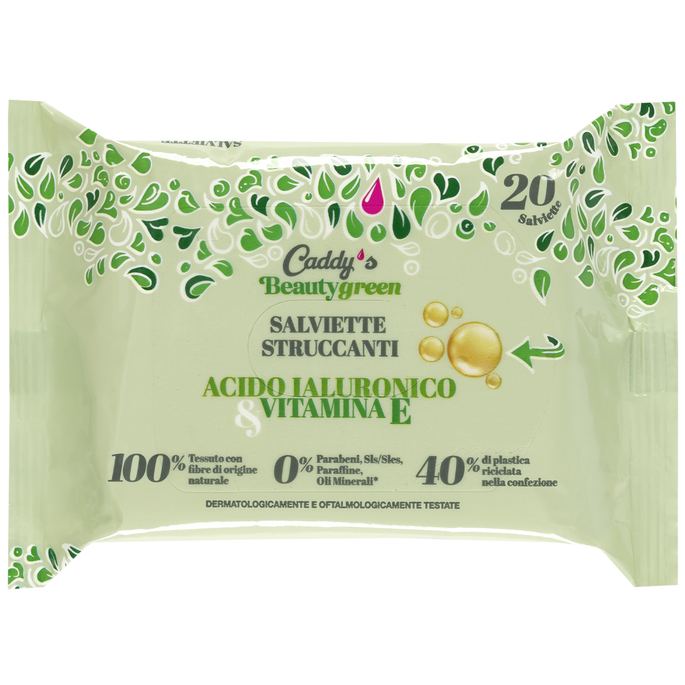 Caddy&rsquo;s Beauty Green Salviette Struccanti 20pz, , large
