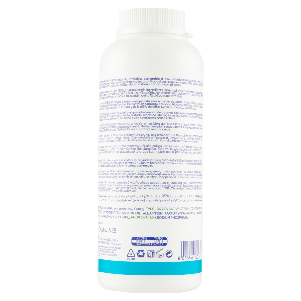Chicco Baby Moments Talco Baby Skin 0m+ 150 g, , large