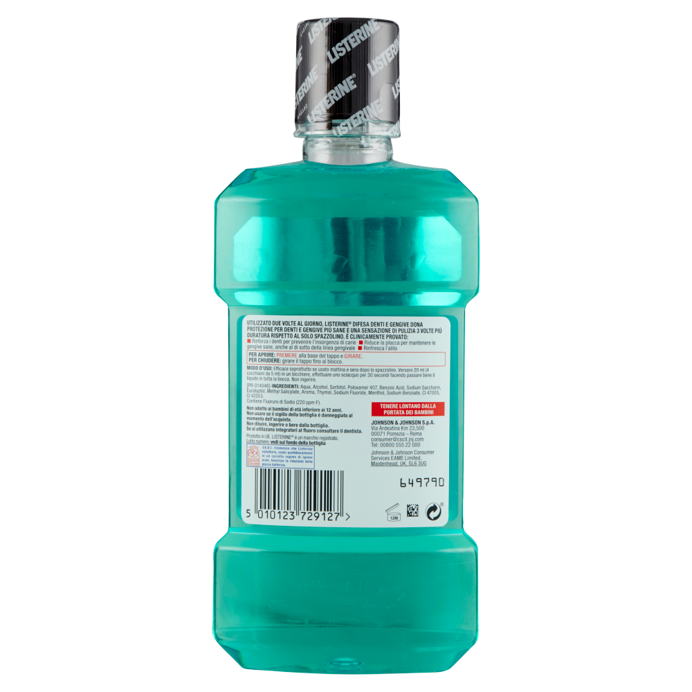 Listerine Difesa Denti e Gengive Collutorio 500 ml, , large