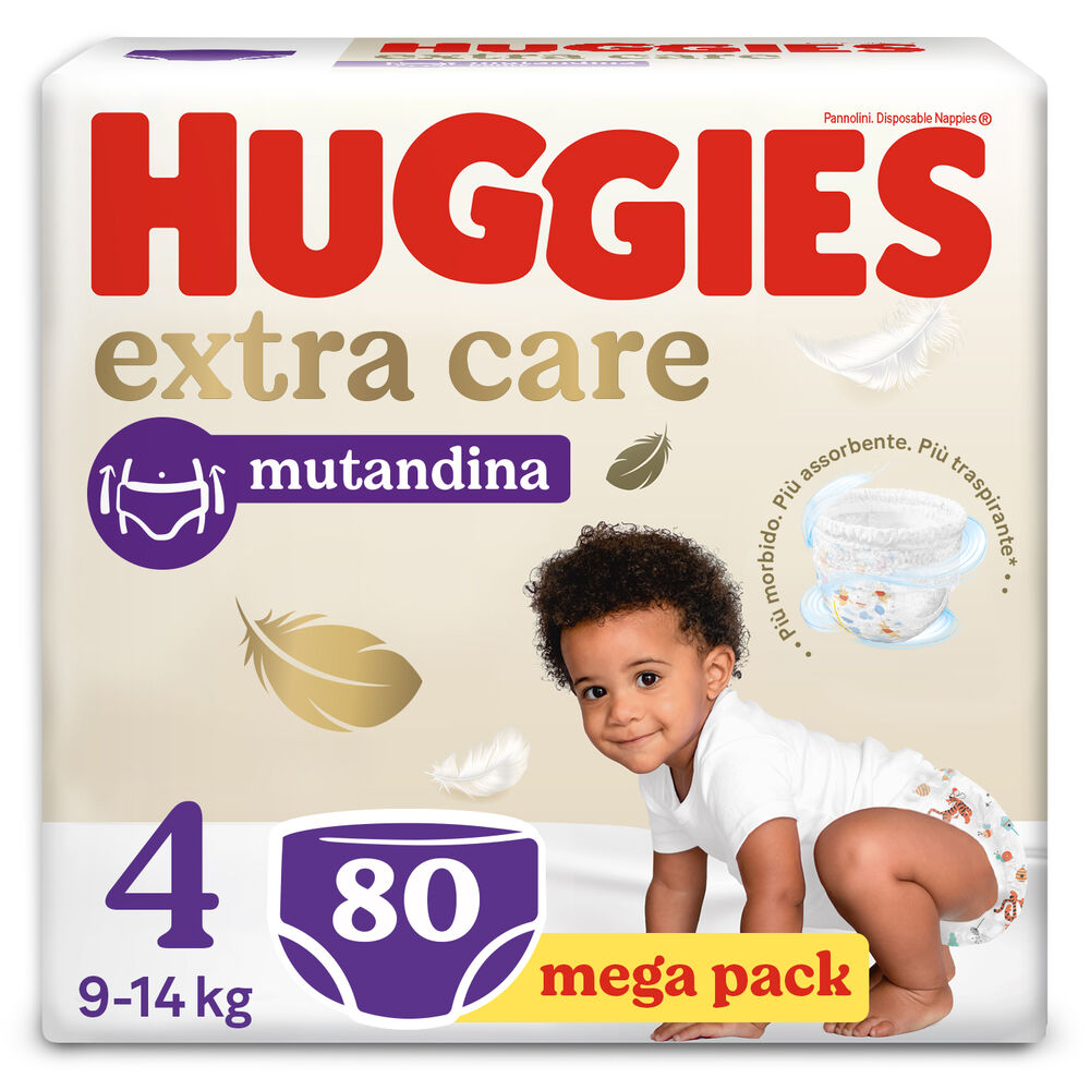 Huggies Pannolini Extra Care Taglia 4 80 Pezzi, , large