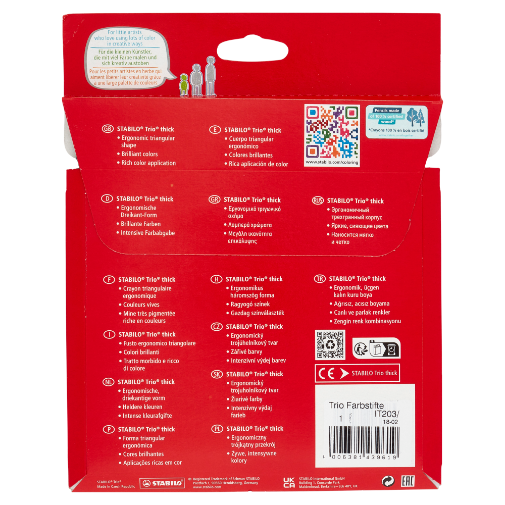 Stabilo Trio Matite Colorate Triangolari Ed Ergonomiche, , large