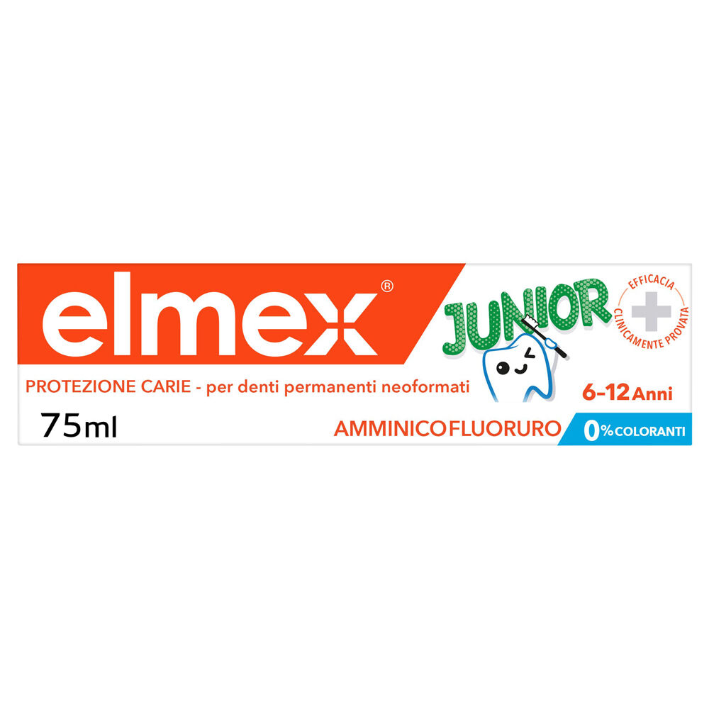 Elmex Dentifricio Junior Bimbi, Bambini 6-12 Anni 75 ml, , large