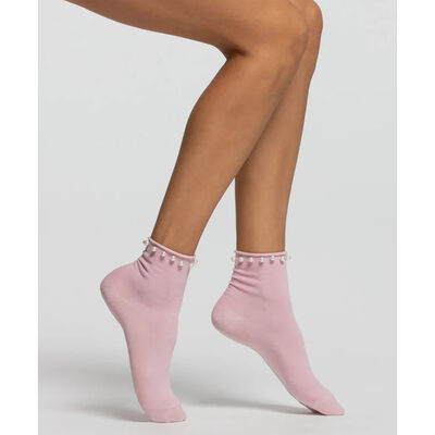 Pompea Calzino Perlita Rosa Taglia Unica	