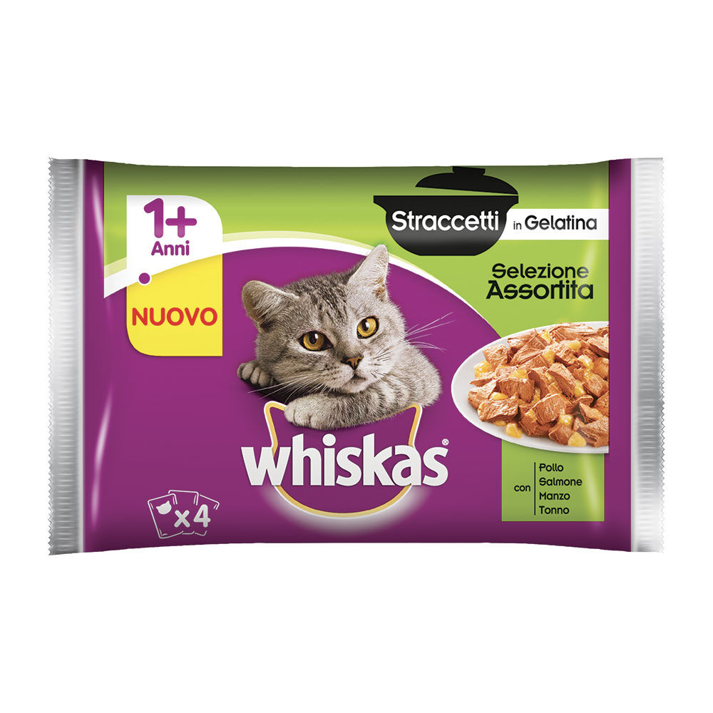 Whiskas Cat Straccetti Assortito 4x85 g, , large