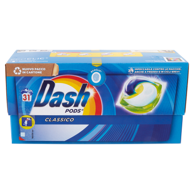 Dash Pods Detersivo Lavatrice Capsule Classico 31 Lavaggi
