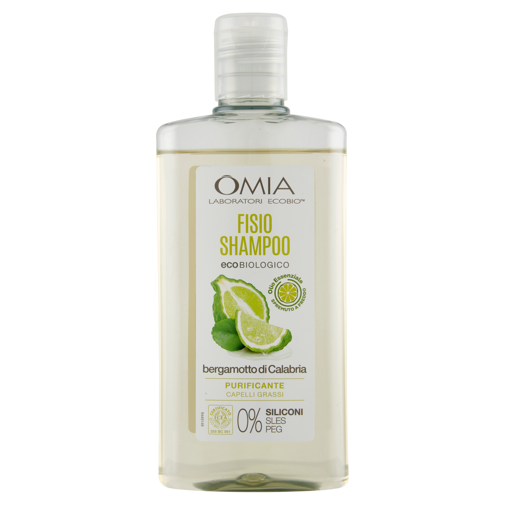 Omia Ecobiologico Bergamotto Shampoo Purificante 200 ml, , large