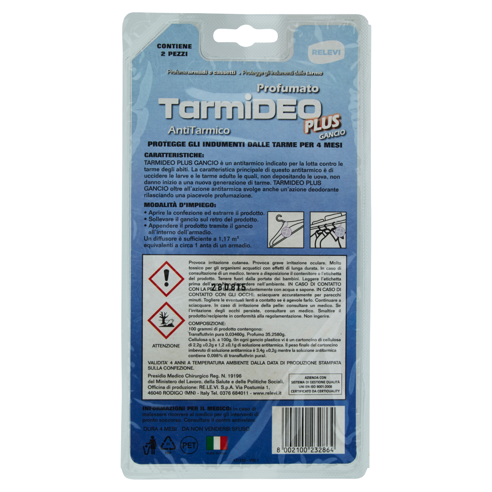 Tarmideo Plus Profumato Lavanda gancio 2 Pezzi, , large