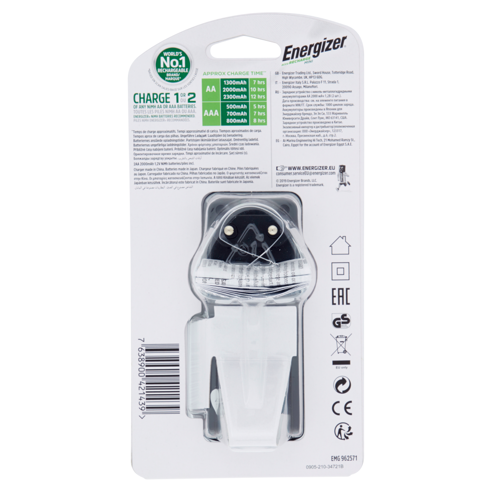 Enegizer Caricabatterie Duo Charger 2AA, , large
