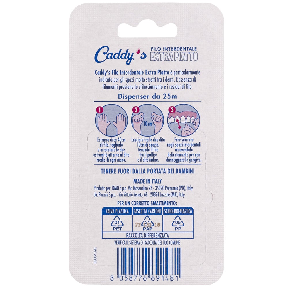 Caddy's Filo Interdentale Extra Piatto 25 m, , large