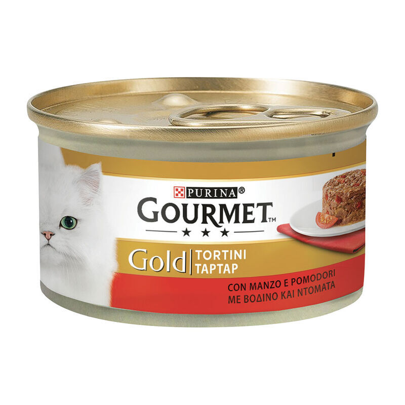 Gourmet Gold Tortini Cat Adult con Manzo e Pomodori 85 g - -