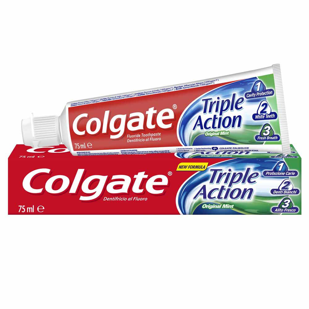 Colgate Dentifricio Triple Action Protezione Carie 75 ml, , large