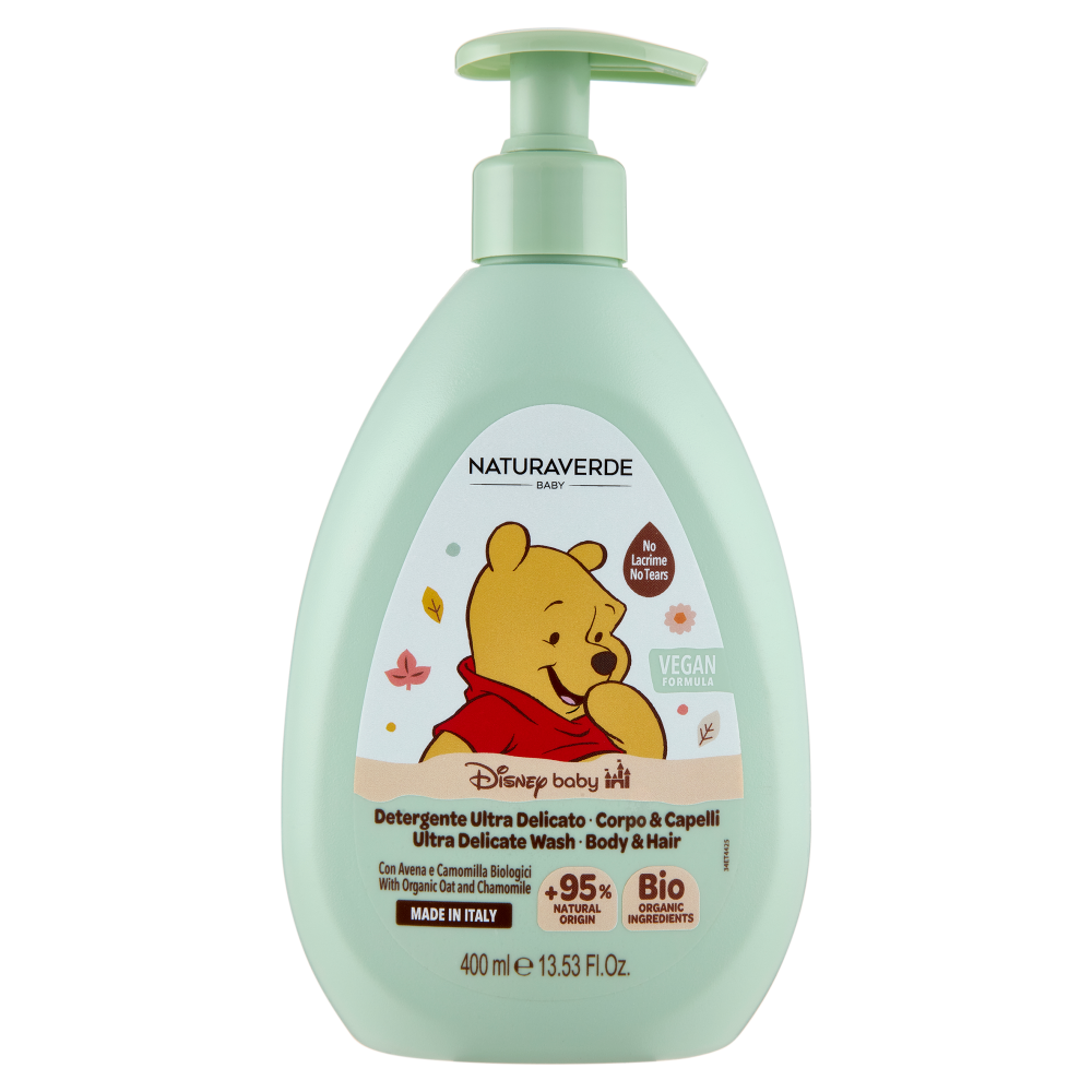 Naturaverde Baby Detergente Ultra Delicato Corpo & Capelli Disney 400 ml - -