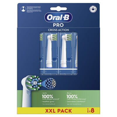 Oral-B Testine di Ricambio Pro Cross Action per Spazzolino Elettrico Denti Ricaricabile 8 Pezzi