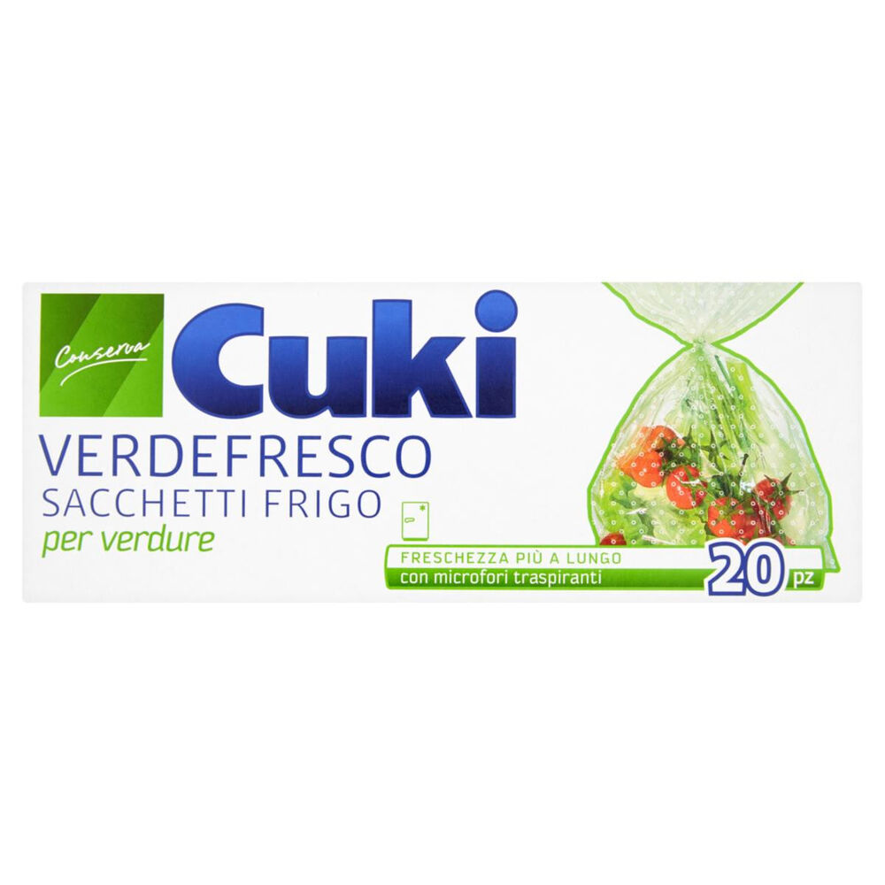 Cuki Verdefresco Frigo 20 Sacchetti 29x42cm, , large