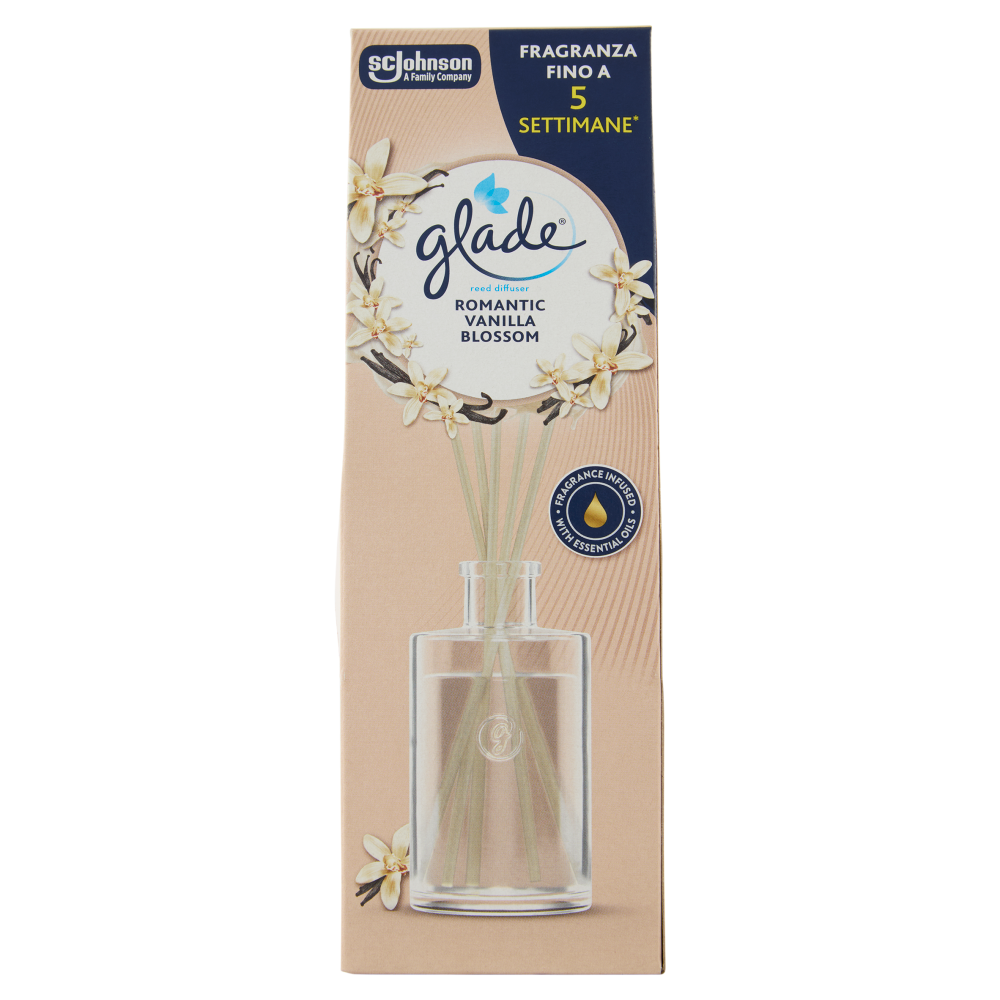 Glade Diffusore a Bastoncini Fragranza Romantic Vanilla Blossom 50 ml, , large