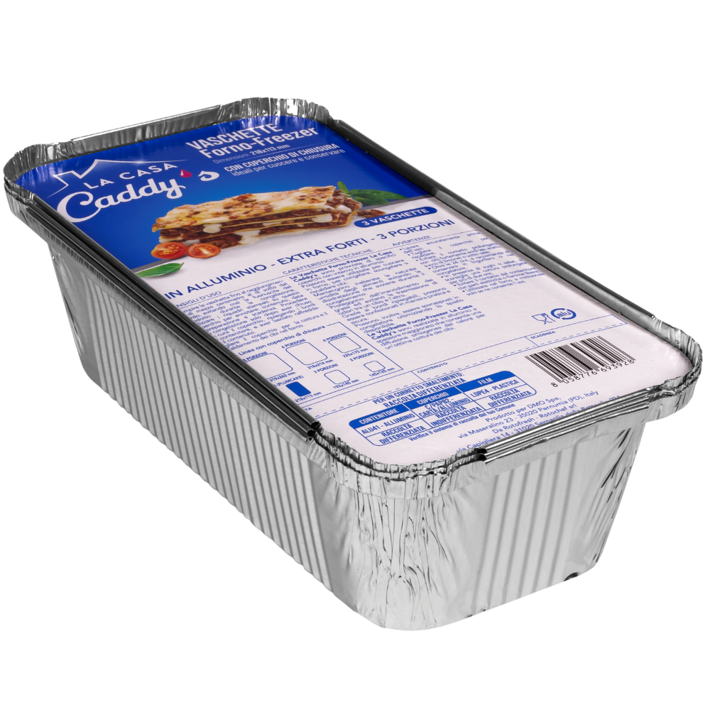 Caddy's Contenitore Alluminio con Coperchio 3 Porzioni 3 Pezzi - -