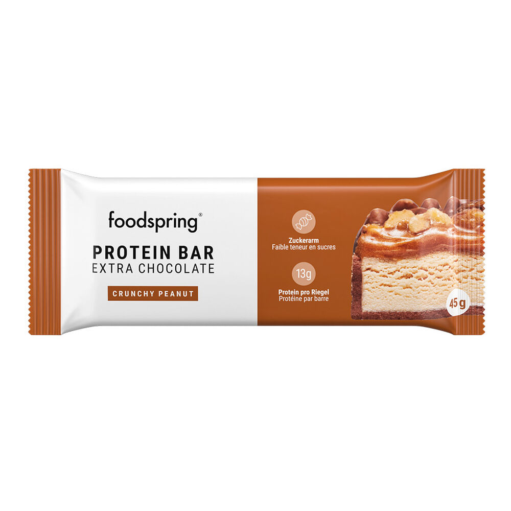 Foodspring Protein Bar Crunchy Peanut 45g, , large