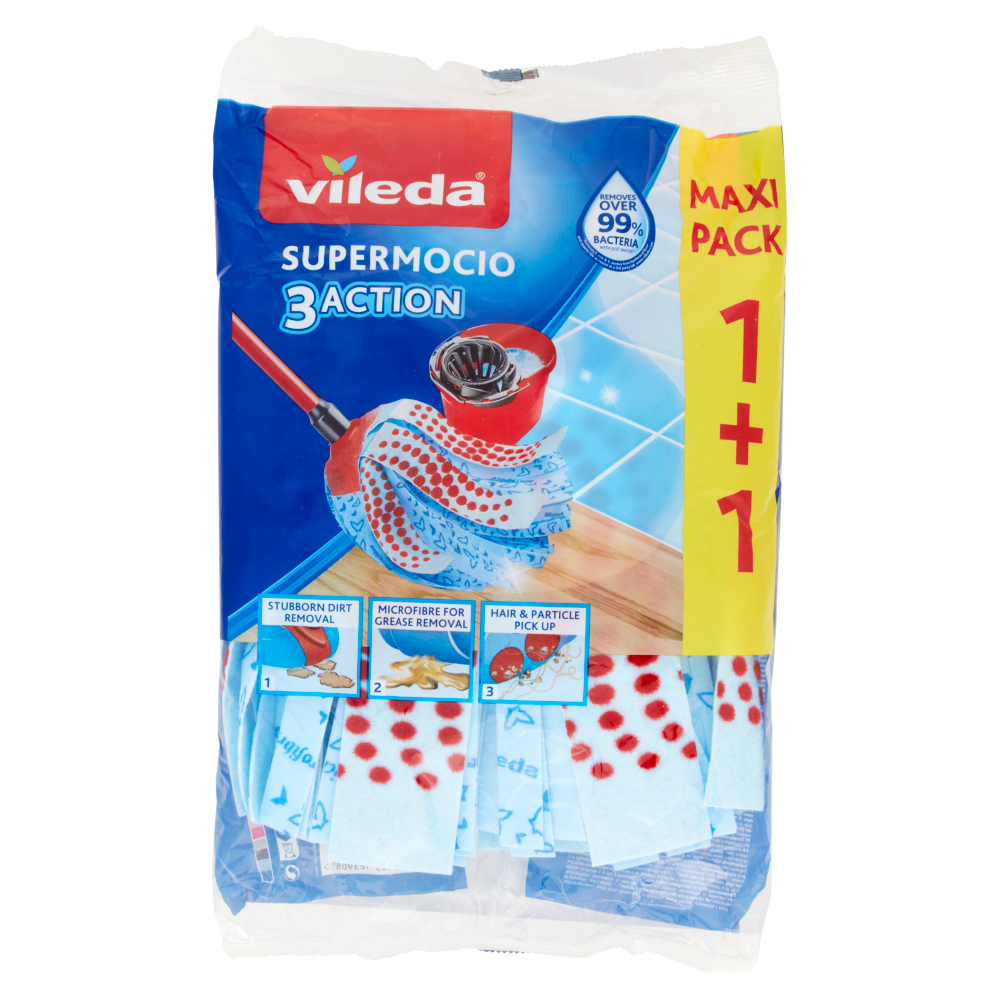 Vileda SuperMocio Ricambio 3Action Bipacco - -