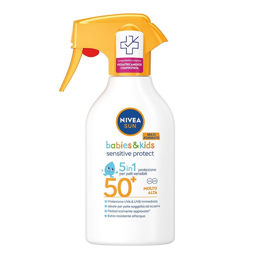 Nivea Sun Kids Sensitive Spray Solare Spf 50+ 300 ml, , large