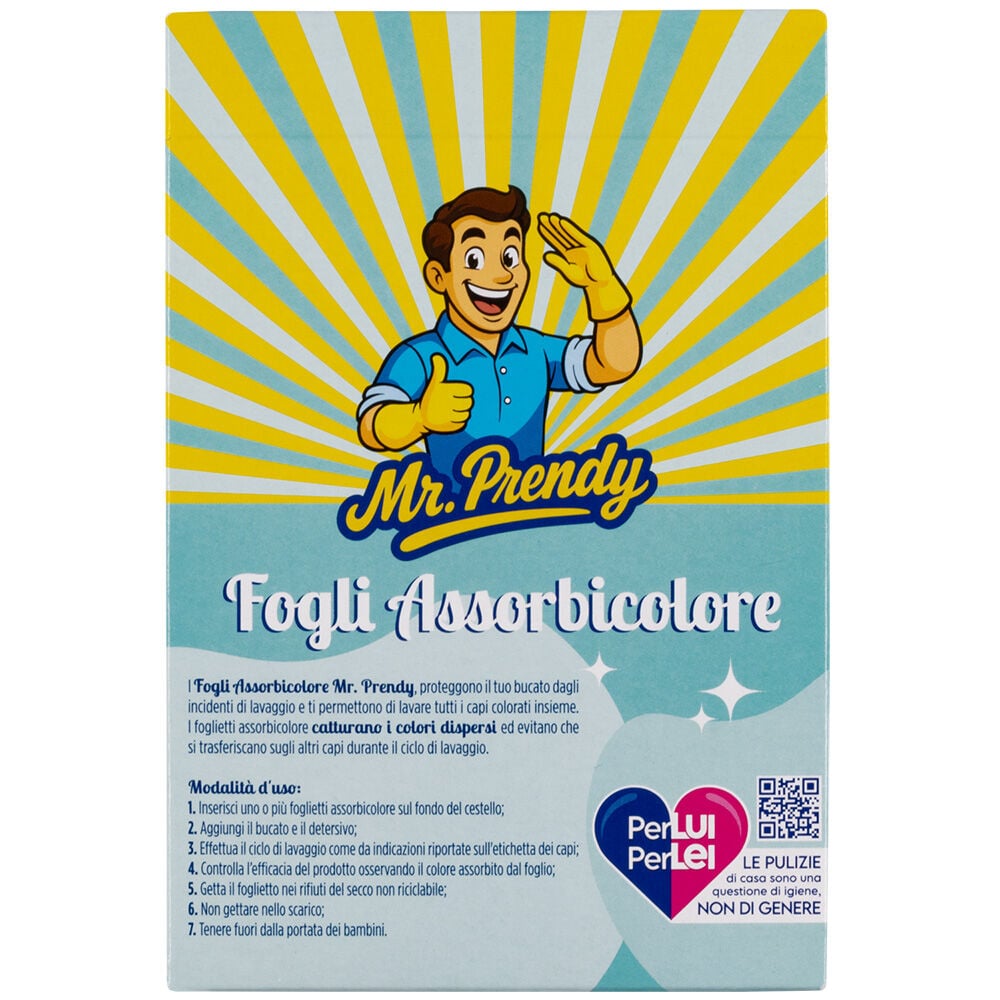 Mr.Prendy Fogli Assorbicolore 50 Pezzi, , large