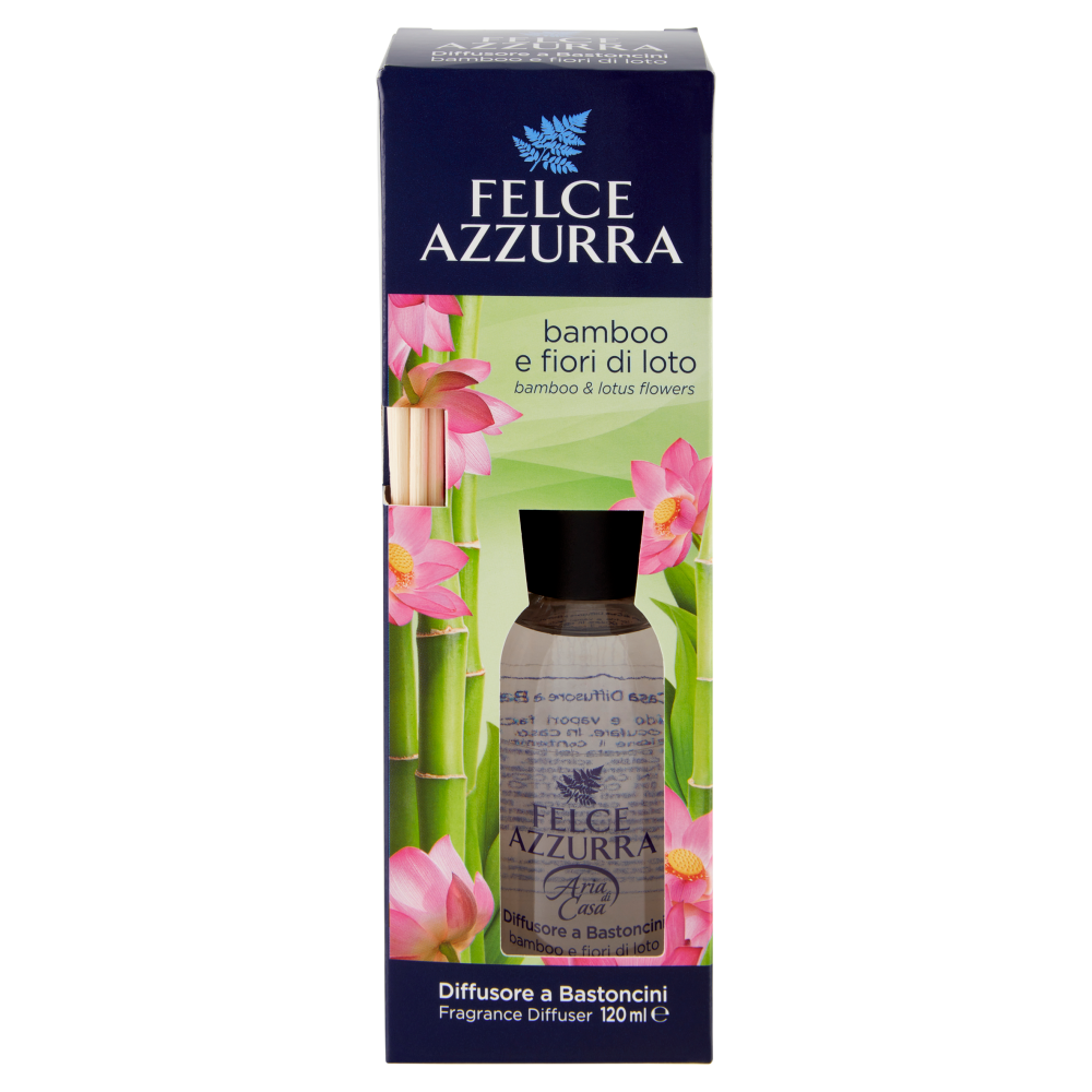 Felce Azzurra Aria di Casa Bamboo e Fiori di Loto Diffusore a Bastoncini 120ml, , large