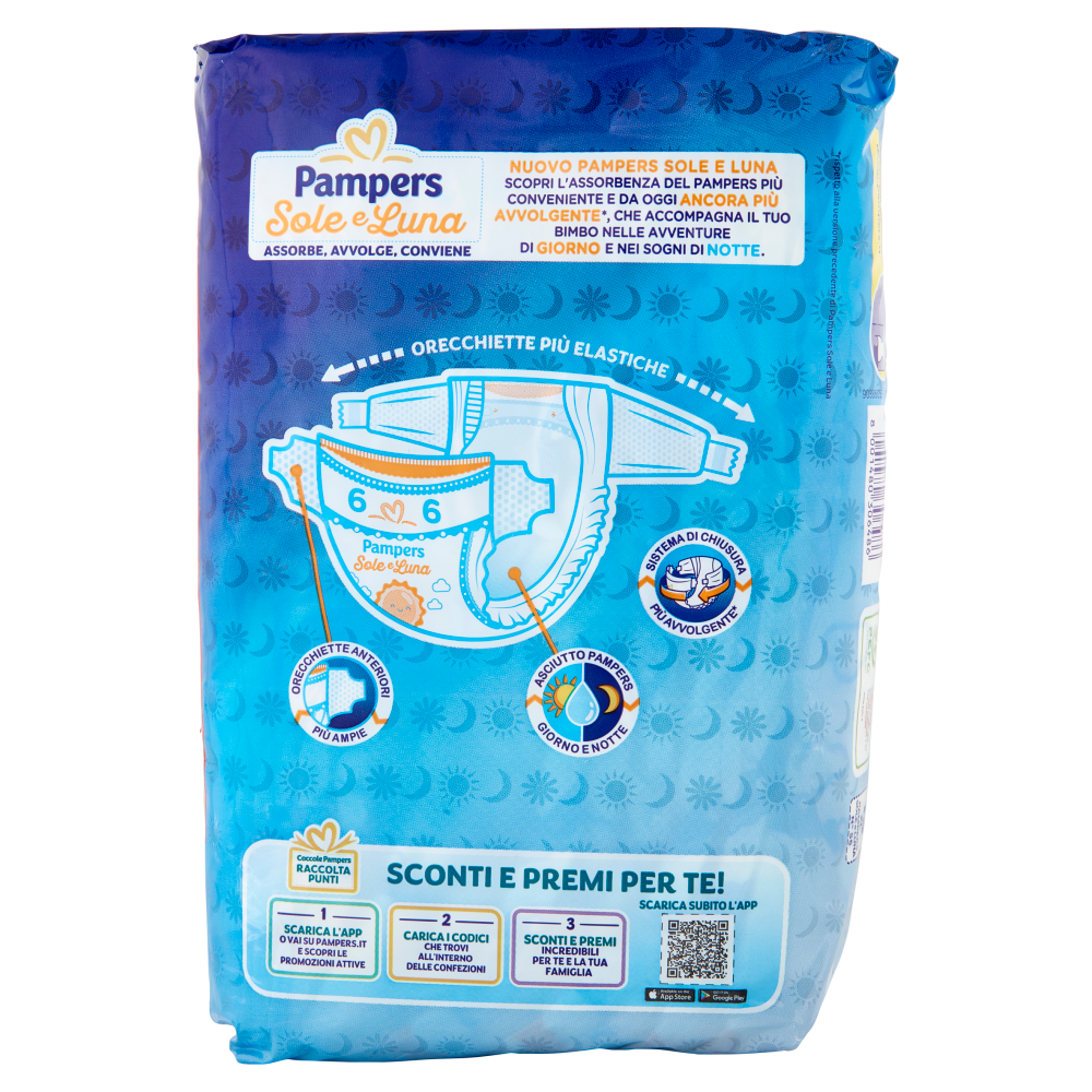 Pampers Pannolini Sole e Luna XL 13 Pezzi, , large