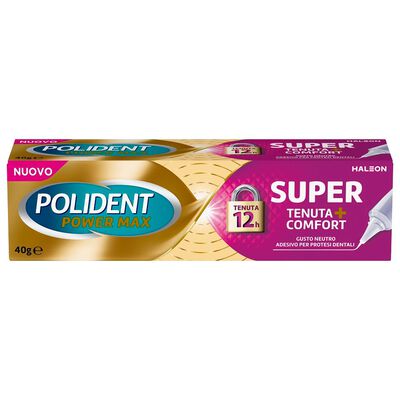 Polident Super Tenuta + Comfort Adesivo per Protesi Dentale Tenuta Giornaliera 40 g