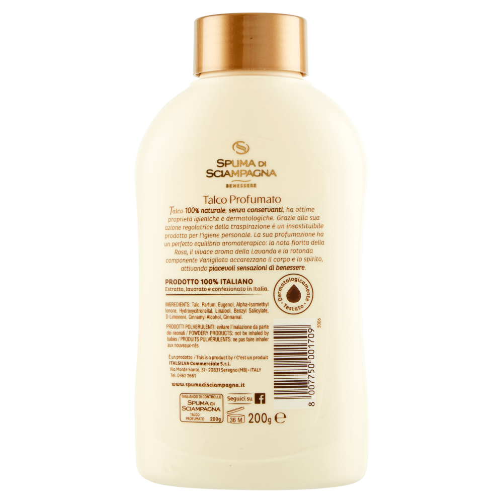 Spuma di Sciampagna Talco Profumato 200g, , large