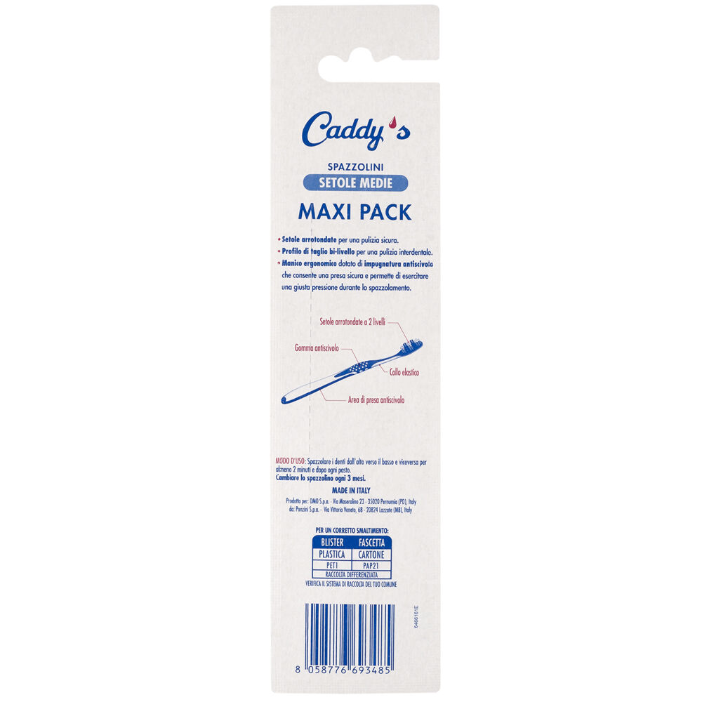 Caddy's Maxi Spazzolini Setole Medie 2 Pezzi, , large