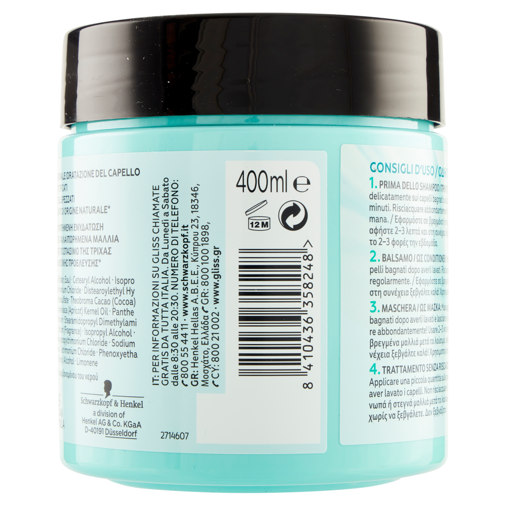 Gliss Hair Repair Protein+ 4-in-1 Maschera Idratante 400 ml, , large