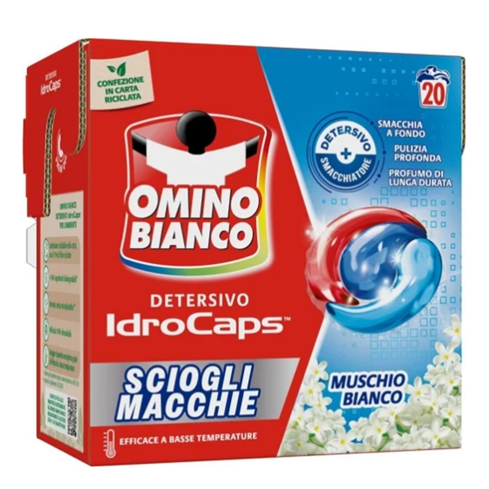 Omino Bianco IdroCaps Sciogli Macchie 20pz, , large
