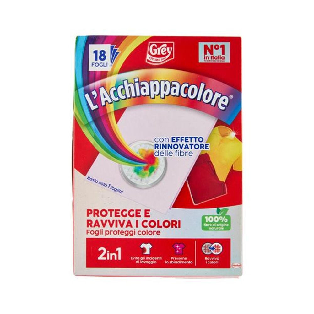 Grey L'Acchiappacolore Ravviva Colori 18 fogli	, , large