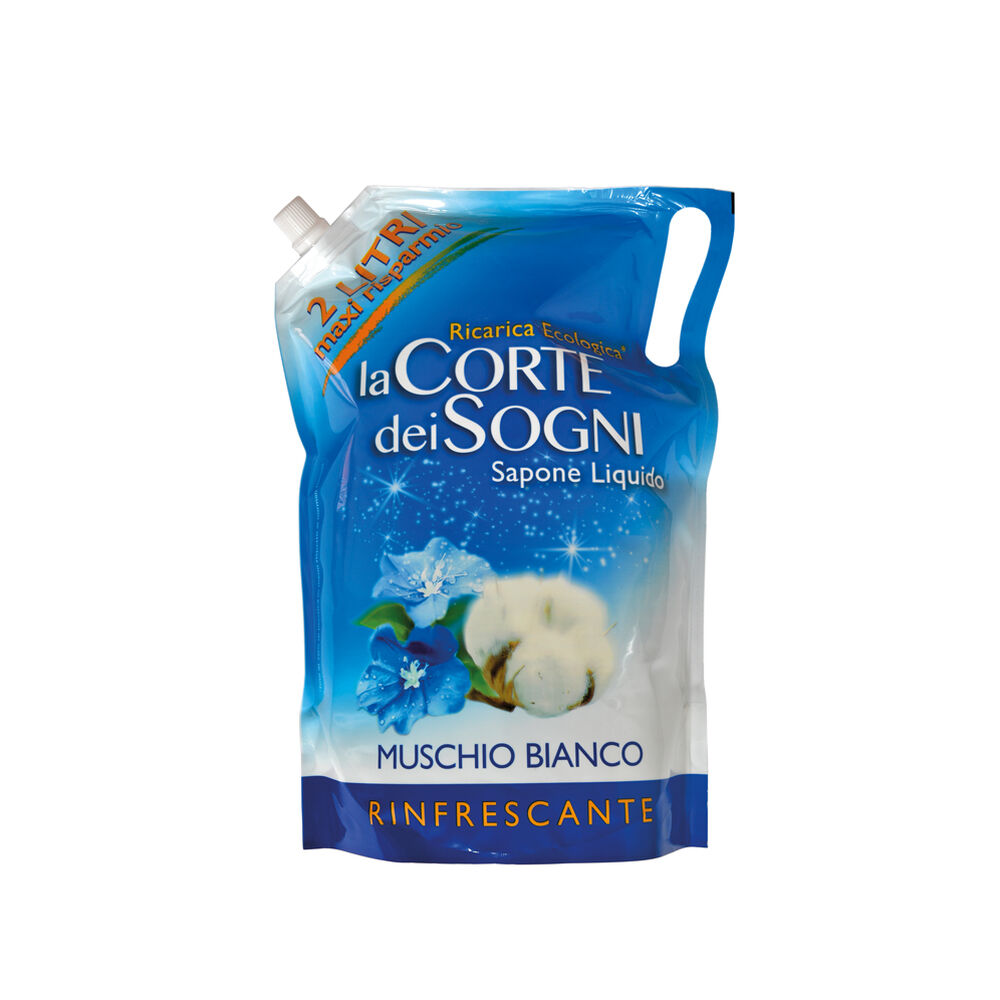 Corte dei Sogni Muschio Bianco Ricarica Sapone 2000 ml, , large