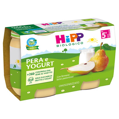 Hipp Biologico Pera e yogurt Omogeneizzato 2 x 125 g